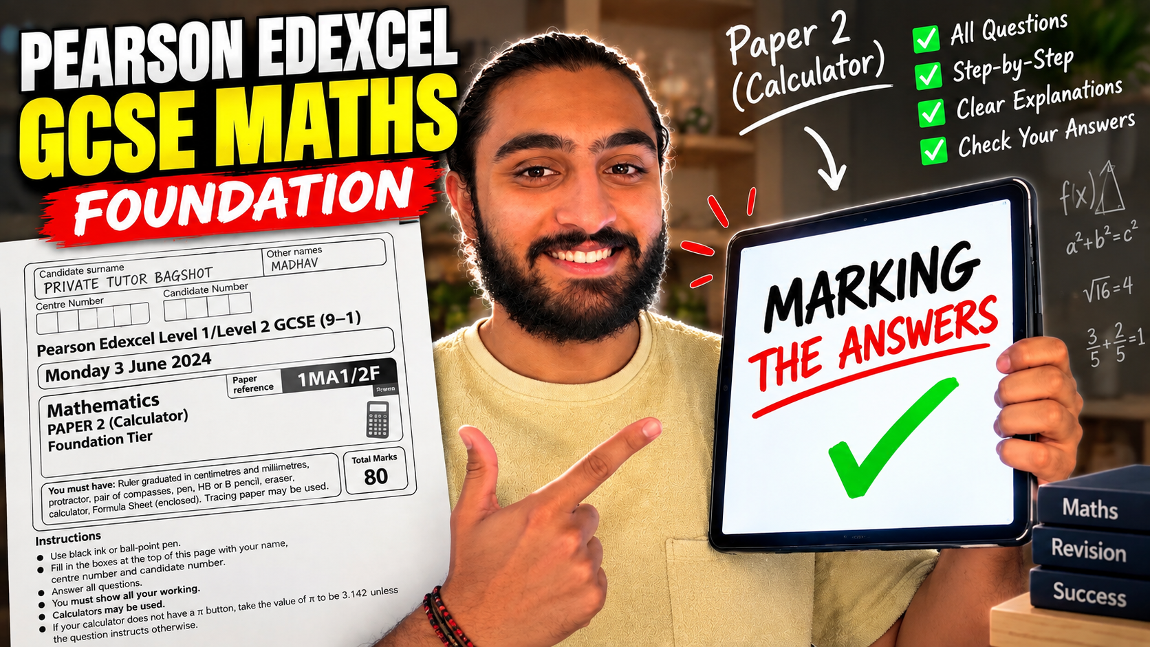 Pearson Edexcel GCSE Maths Foundation 2024 Paper 2 - Live Walkthrough thumbnail