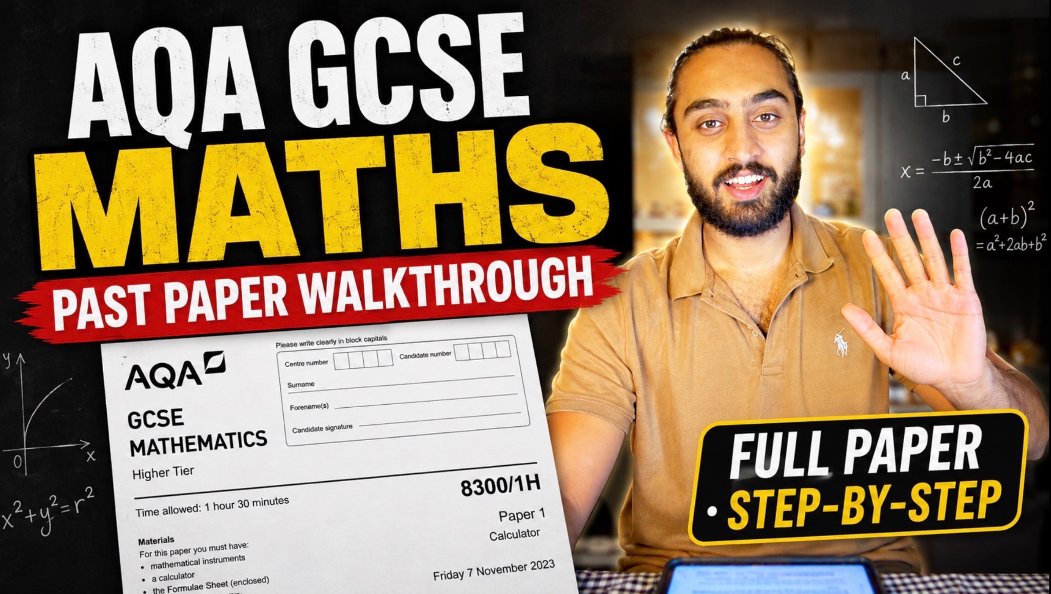 AQA GCSE Maths, Foundation 2022 Paper 1 - Live Walkthrough thumbnail