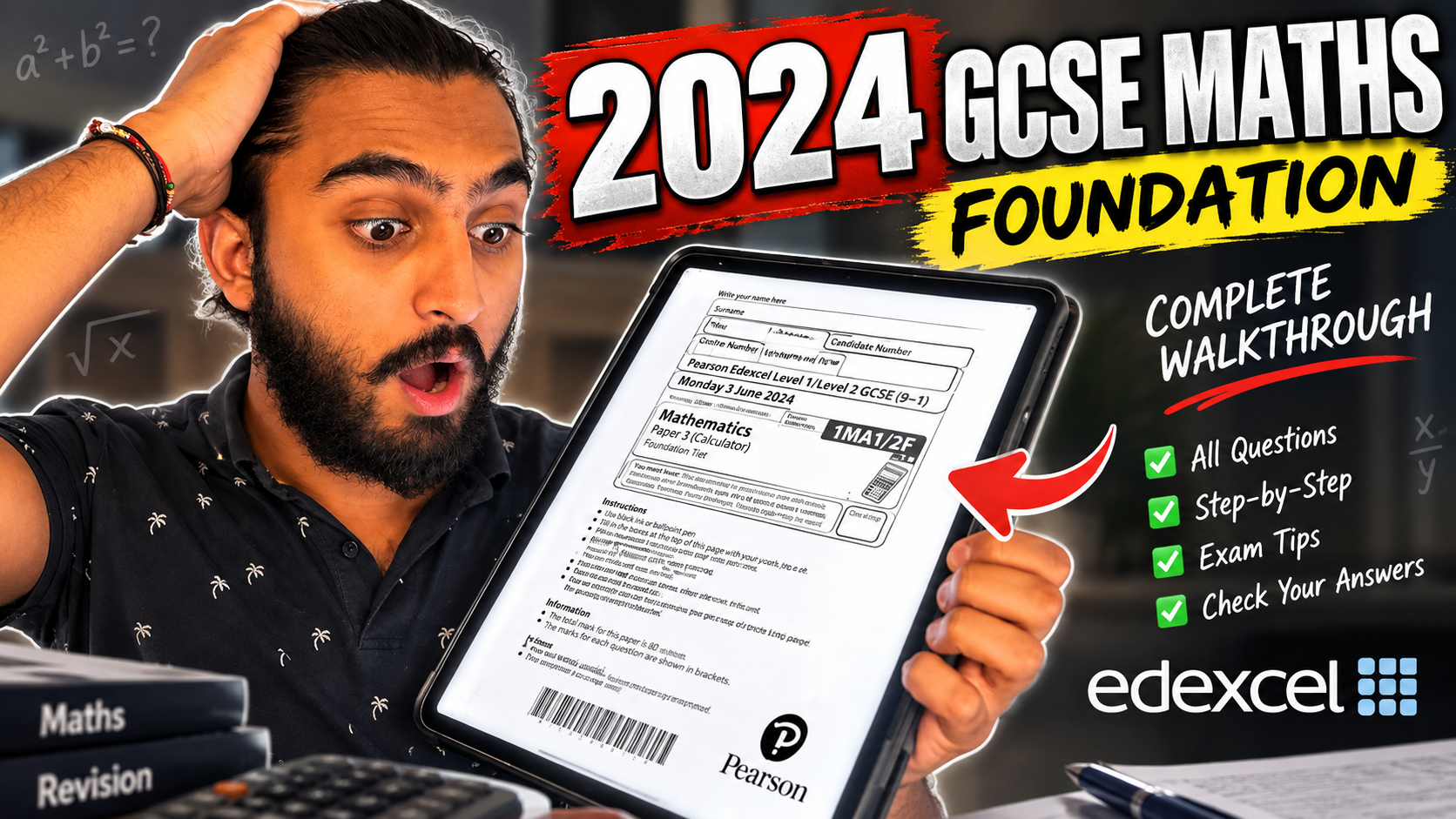 Pearson Edexcel GCSE Maths Foundation Paper 2 - Live walkthrough thumbnail